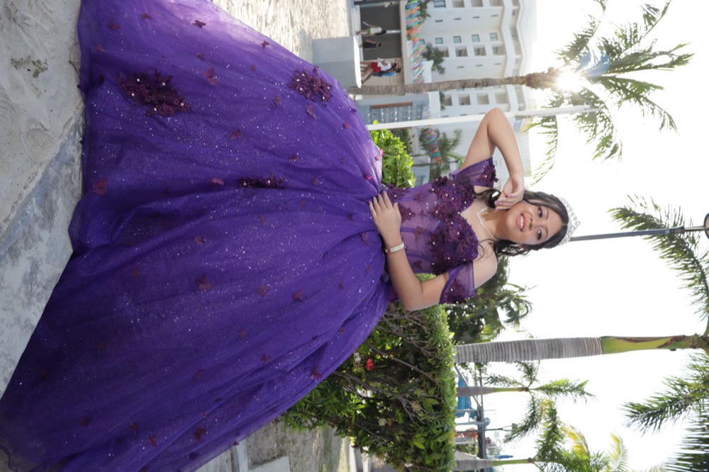 Miriam Yoselin con su vestido